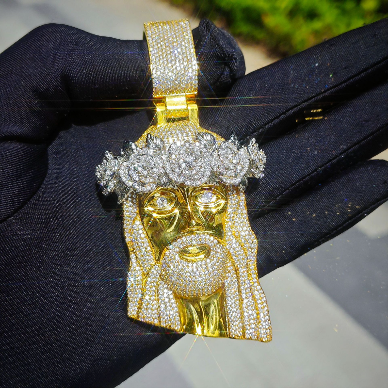 ICERIME Jesus zircon pendant