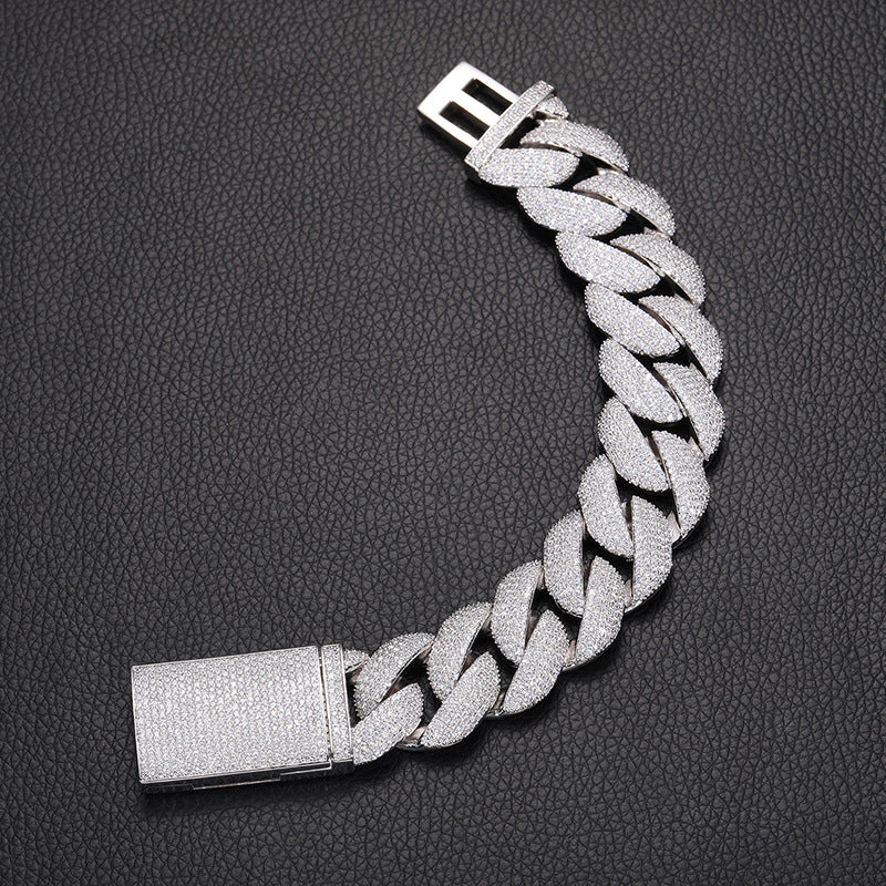 ICERIME 22mm Zircon Cuban Bracelet
