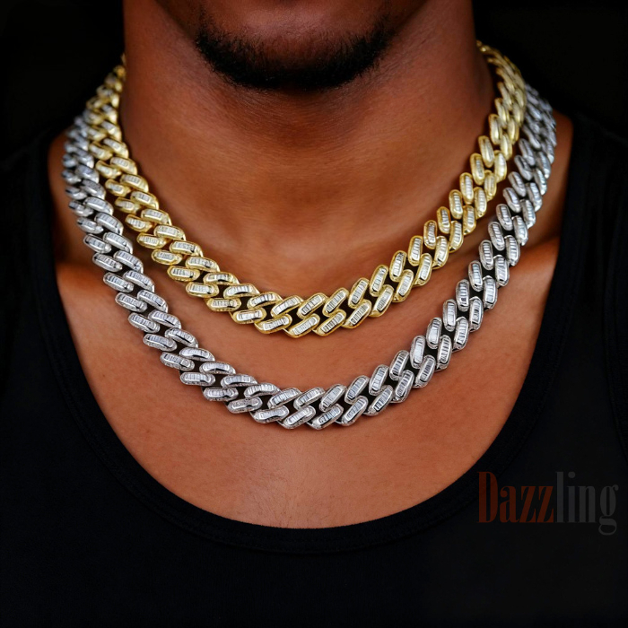 ICERIME 14mm full diamond zircon Cuban chain