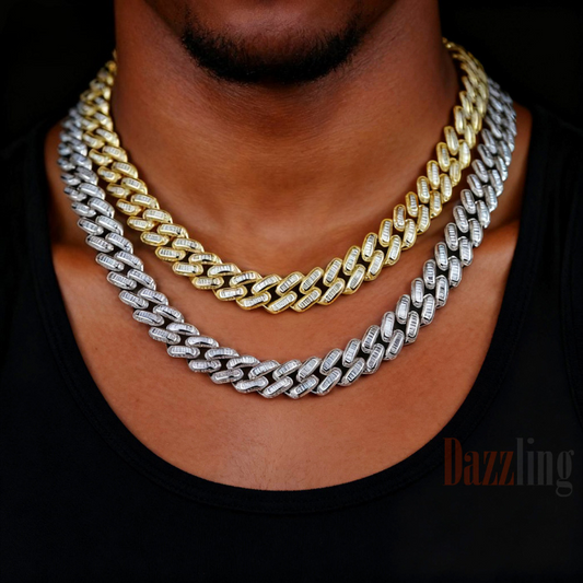 ICERIME 14mm full diamond zircon Cuban chain