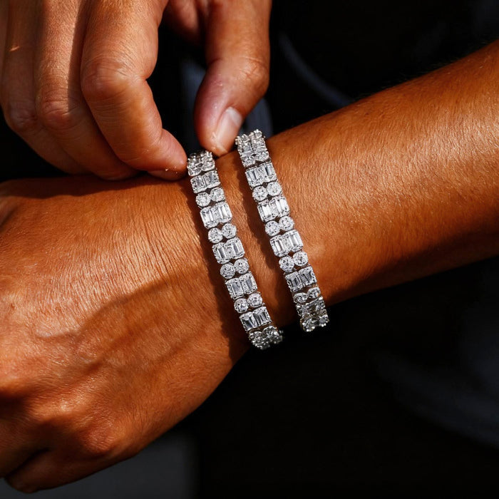 ICERIME 9mm Double Row Zircon Bracelet