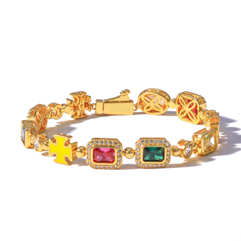 ICERIME Rime Hip Hop Gem Bracelet