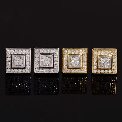 ICERIME Princess-cut earrings