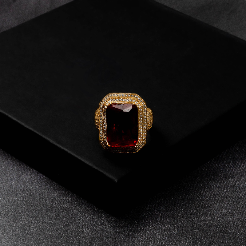 ICERIME Out Ruby Ring
