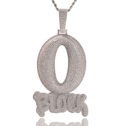 ICERIME Letter O BLOCK Pendant