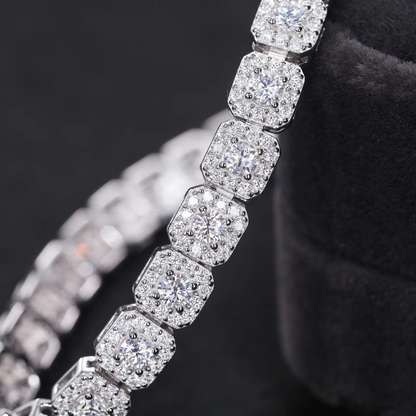 ICERIME 6mm Pyroxene Halo Tennis Bracelet