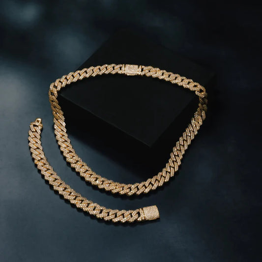 Kindlesa  14mm Prong Cuban Chain & Bracelet Bundle