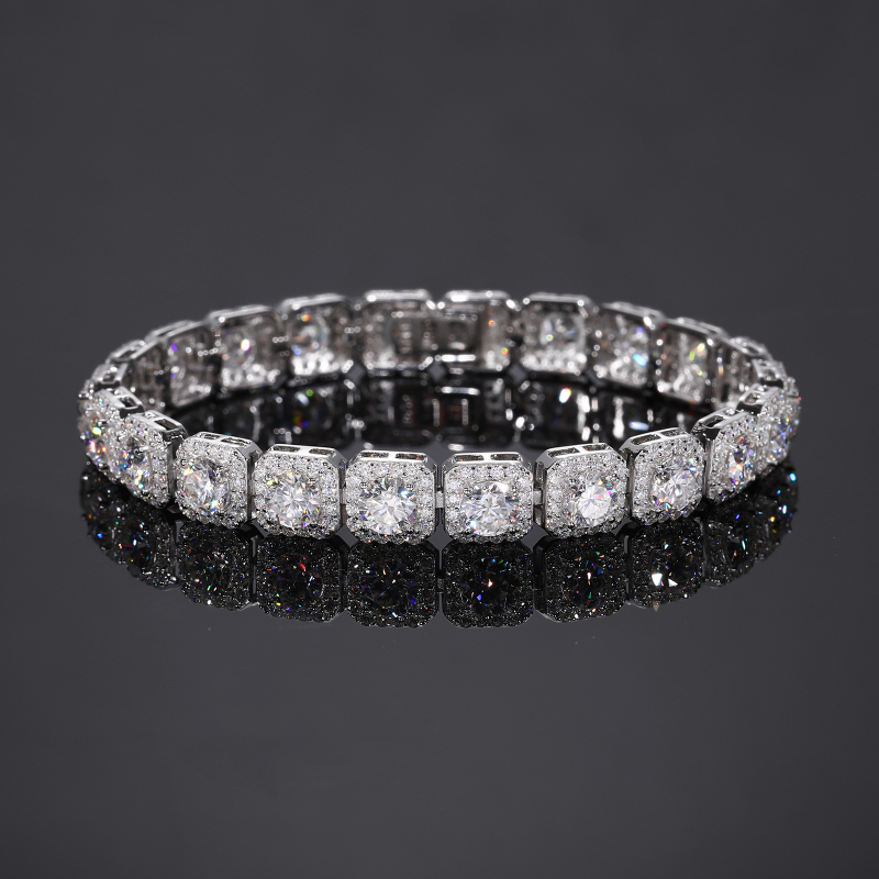 Ice Rime 8mm 925 Silver Mozzarella Bracelet