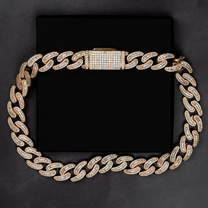ICERIME 18mm Baguette Miami Cuban Chain