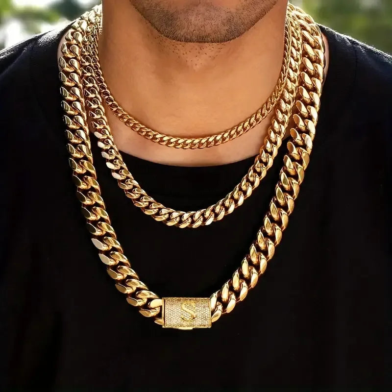 14mm 26-letter Cuban chain