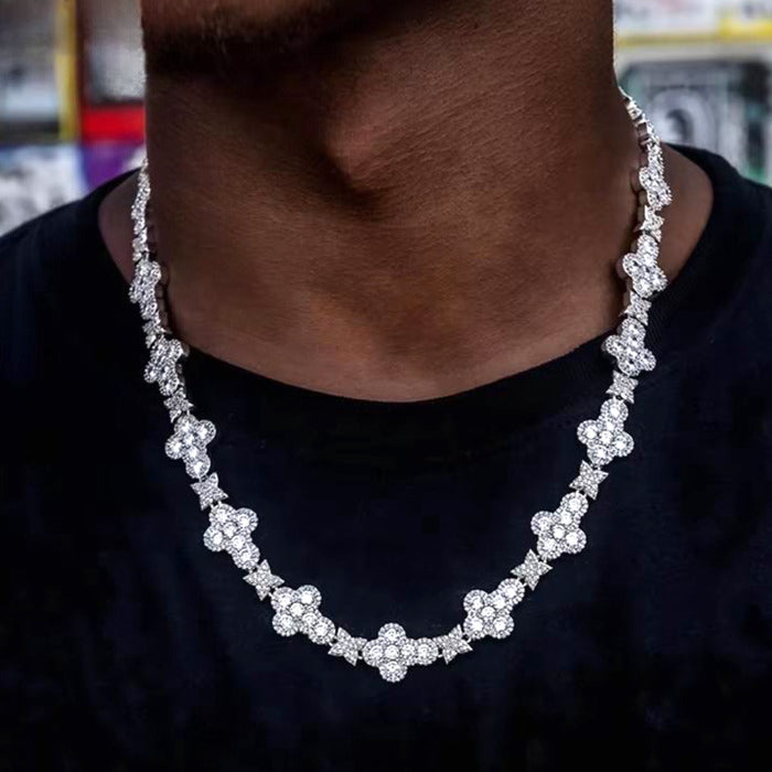 ICERIME 13mm Diamond Cross Necklace