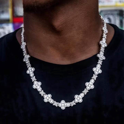ICERIME 13mm Diamond Cross Necklace