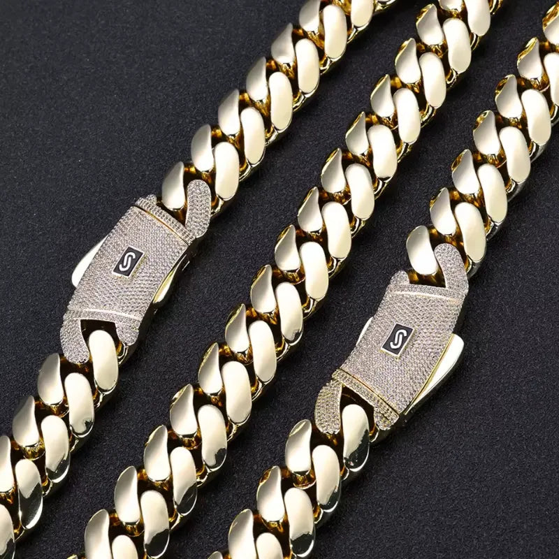 14K Gold Crypto Cuban Chain
