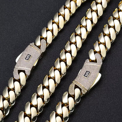 14K Gold Crypto Cuban Chain