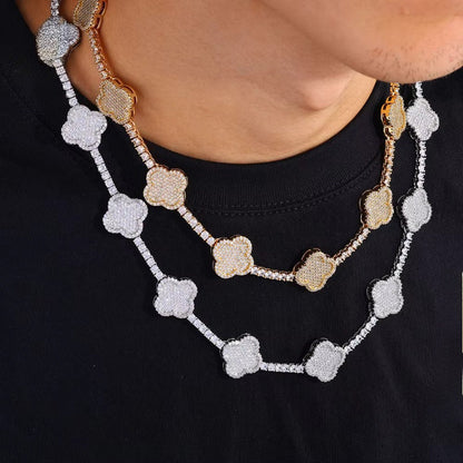 18k gold plated 3.5mm tennis necklace