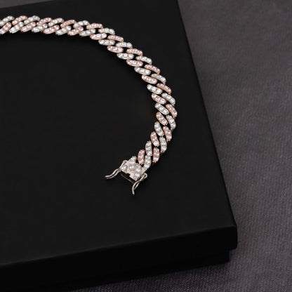 ICERIME 9mm Rose Gold Prong Bracelet
