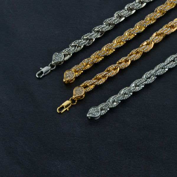 KINDLESA 9mm Iced Rope Bracelet & Chain Bundle (no reviews yet)