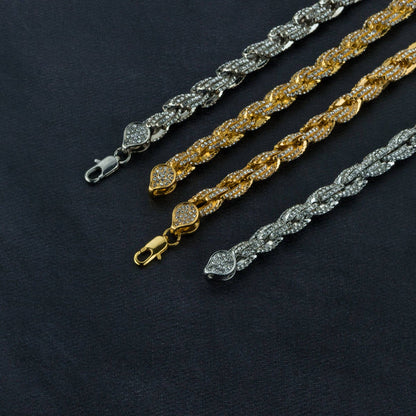 KINDLESA 9mm Iced Rope Bracelet & Chain Bundle (no reviews yet)