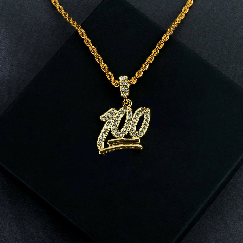 100 Pendant w/ Free Rope Chain