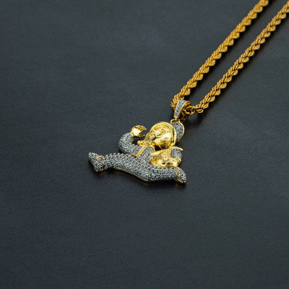 Iced  Money Dash Pendant