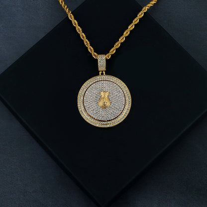 Spinning Money Bag Pendant