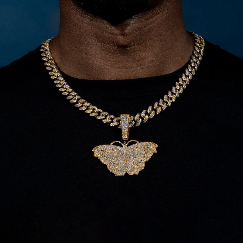 Iced Butterfly Pendant