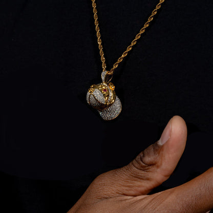 Gold Plated Pit Bull Pendant