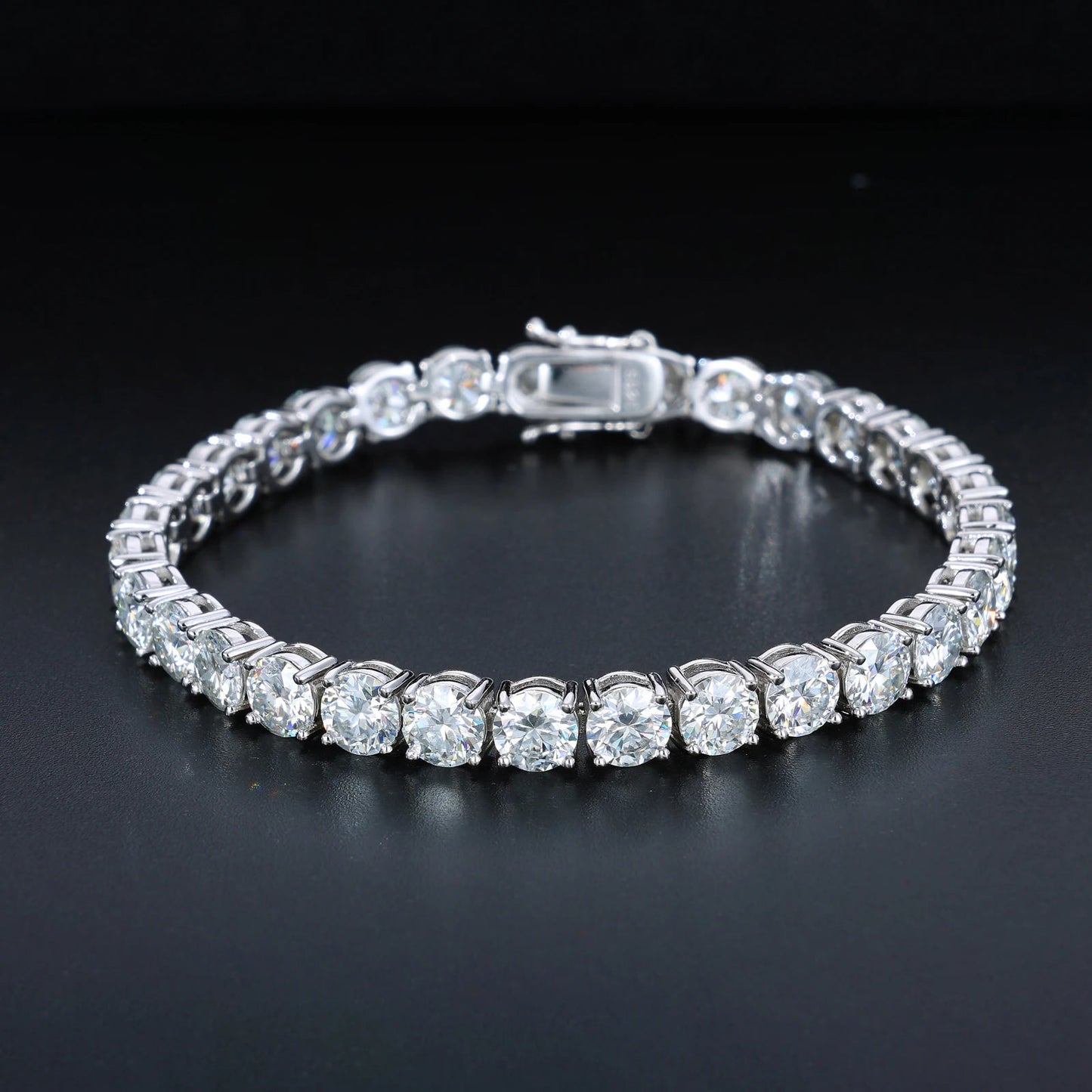 ICERIME 6mm VVS Moissanite Diamond Tennis Bracelet