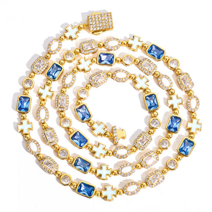 6mm Geometric Gemstone Necklace