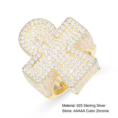 ICERIME VVS Diamond Icy Crystal Cross Ring