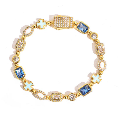 ICERIME 6mm Cross Bracelet