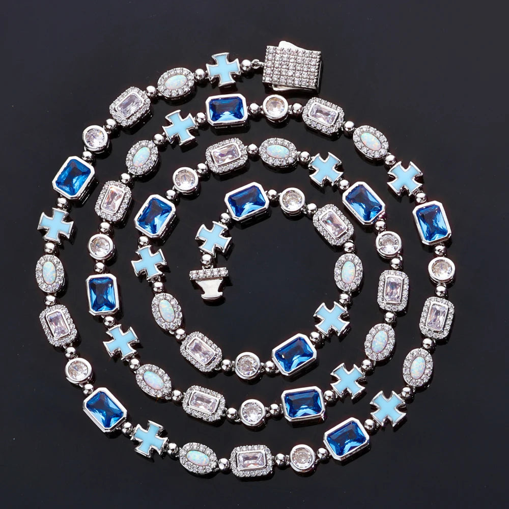 6mm Geometric Gemstone Necklace