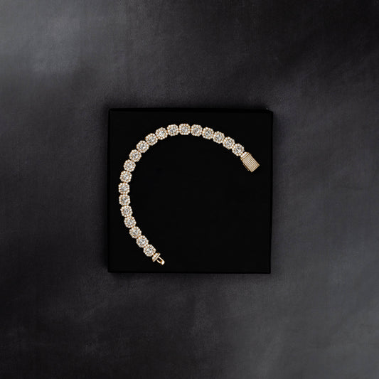 10mm Clustered Tennis Bracelet