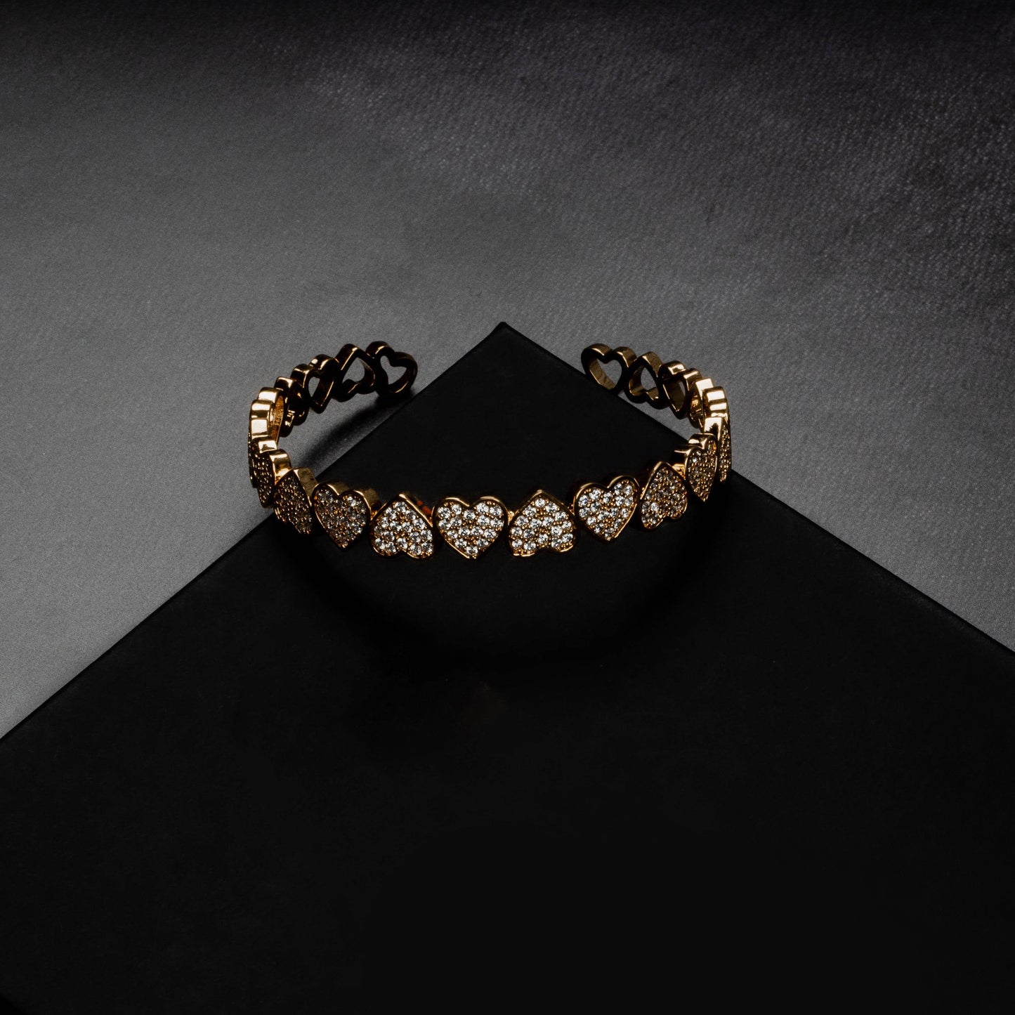 8mm Heart Bangle Bracelet