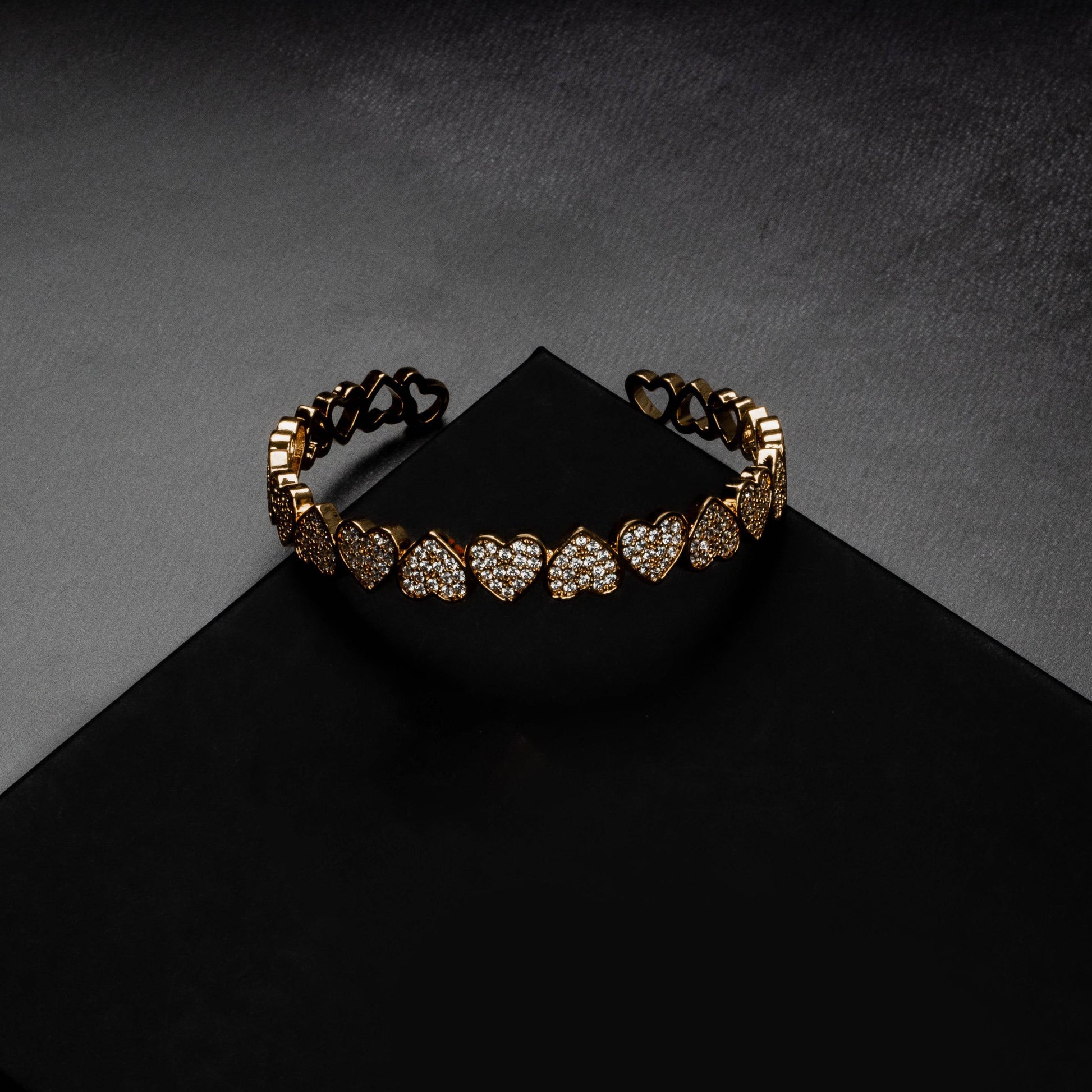 8mm Heart Bangle Bracelet