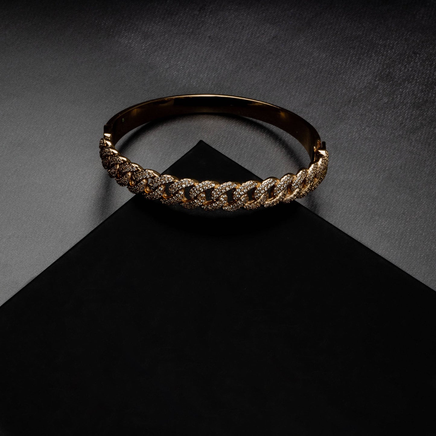ICERIME 10mm Cuban Bangle Bracelet