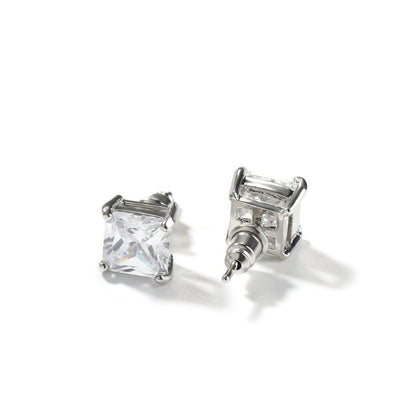 ICERIME Classic copper zircon stud earrings