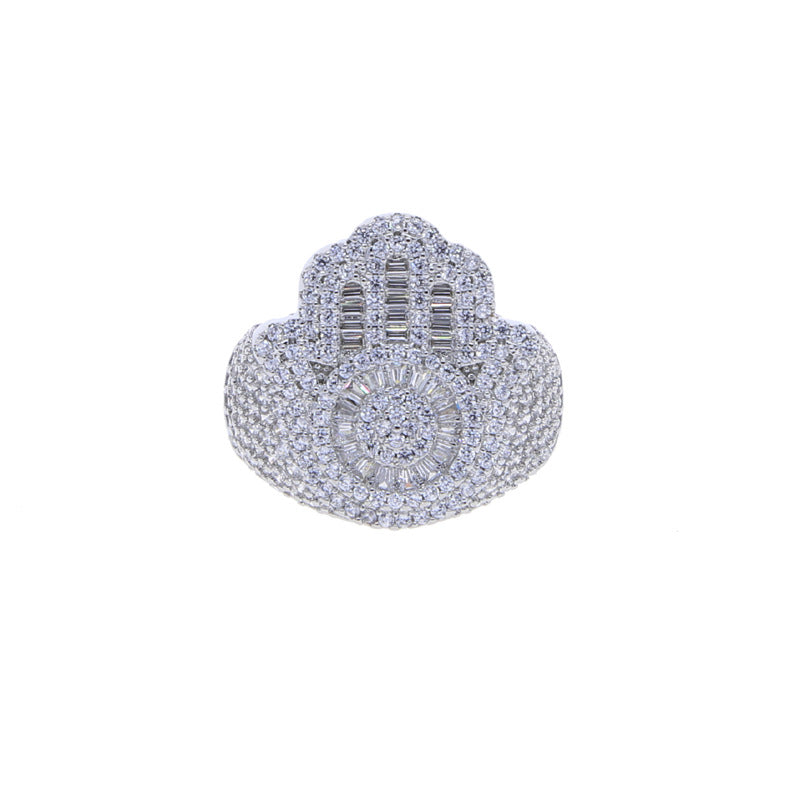 ICERIME Palm Zircon Ring