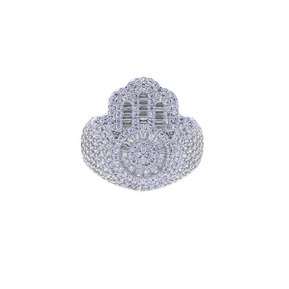 ICERIME Palm Zircon Ring