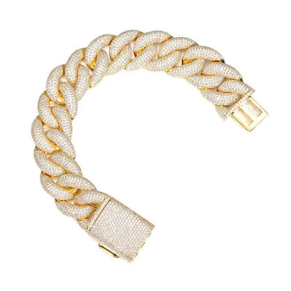 ICERIME 20mm5 row zircon bracelet