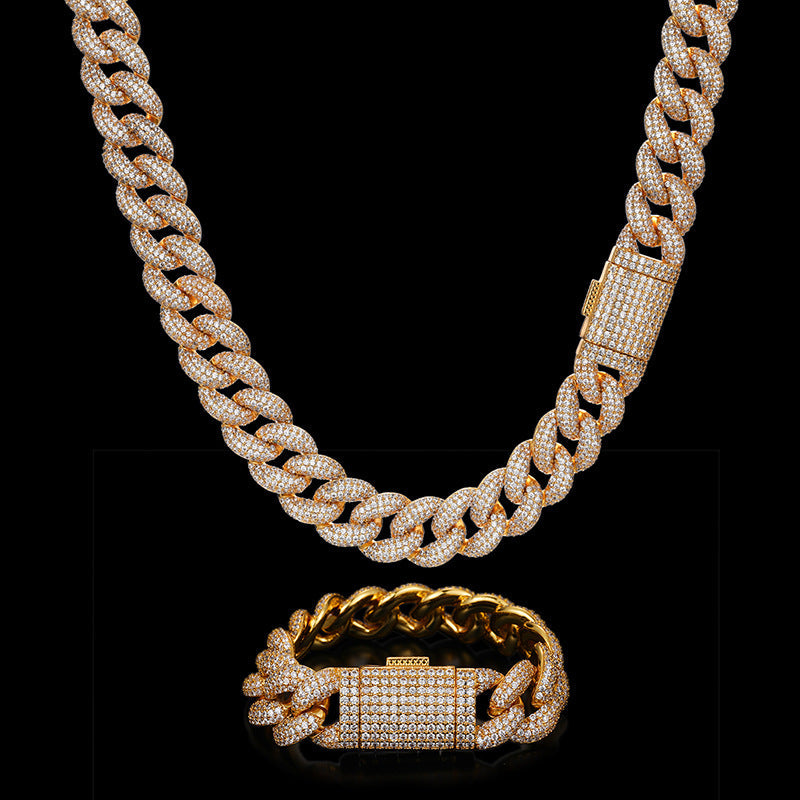 ICERIME 20mm 4 rows full of zircon Miami Cuban chain