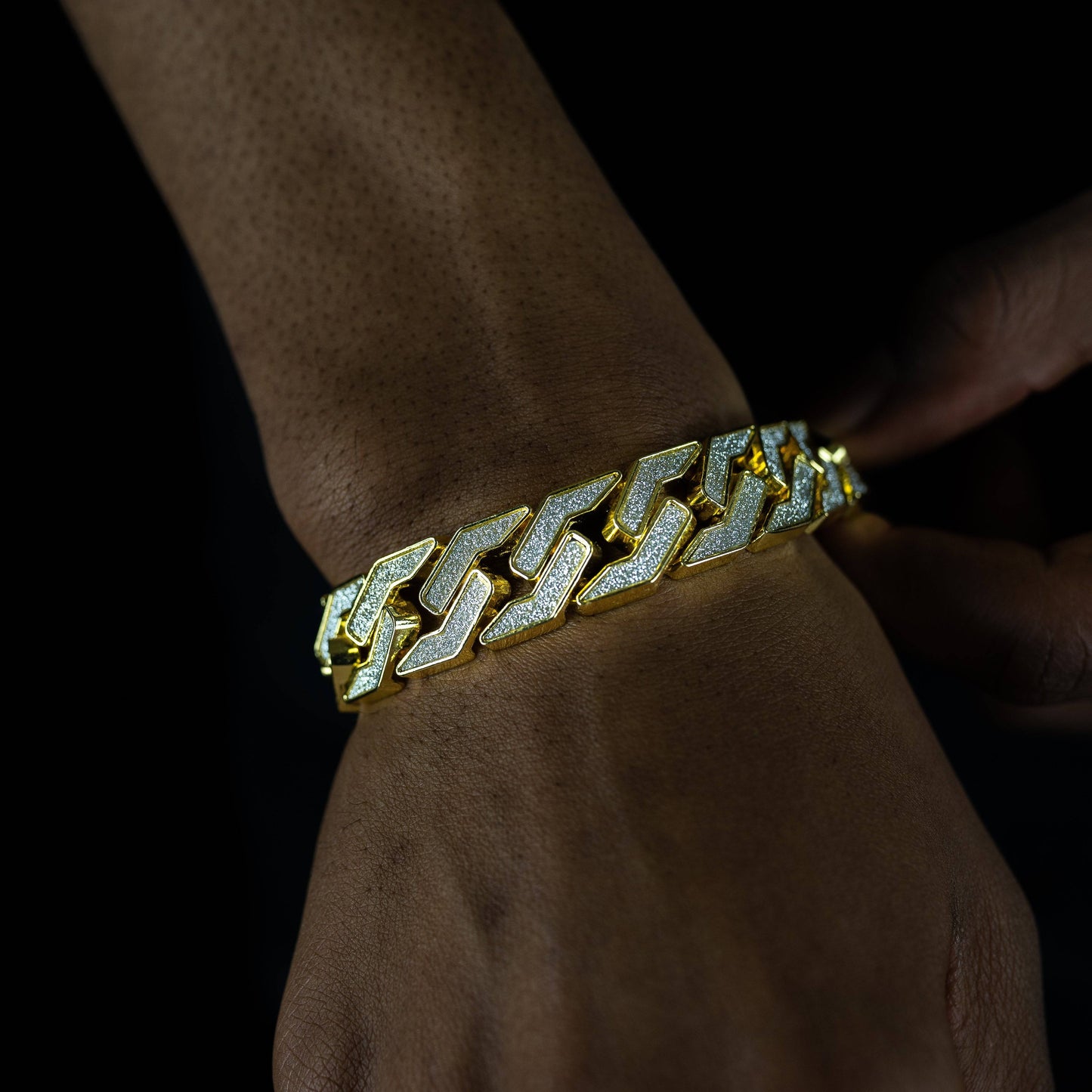 ICERIME 15mm Symmetrical Cuban Bracelet