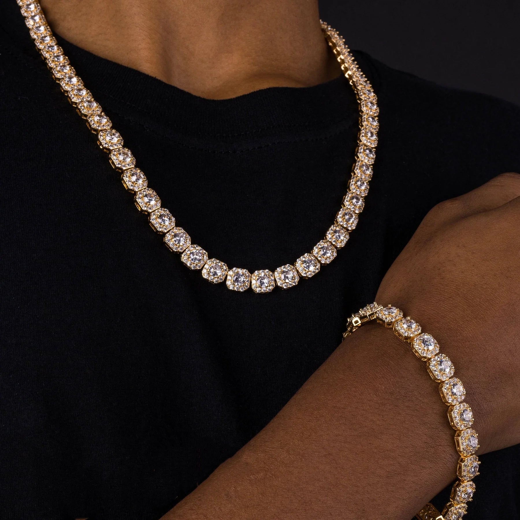 10mm Tennis Chain & Bracelet Bundle