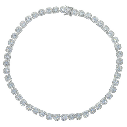 ICERIME 8mm Rock Sugar Zircon Cuban Chain