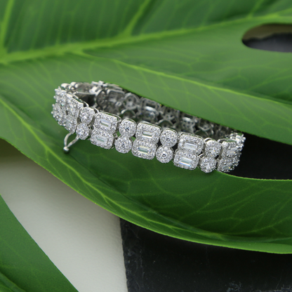 ICERIME 9mm Double Row Zircon Bracelet