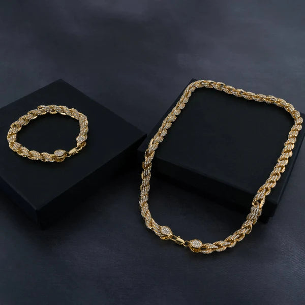 KINDLESA 9mm Iced Rope Bracelet & Chain Bundle (no reviews yet)