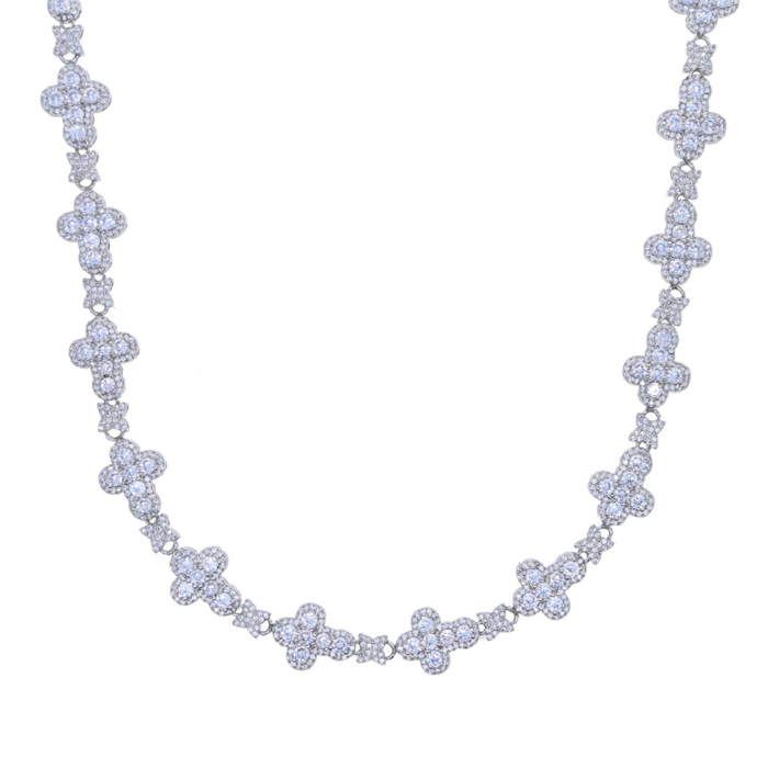 ICERIME 13mm Diamond Cross Necklace