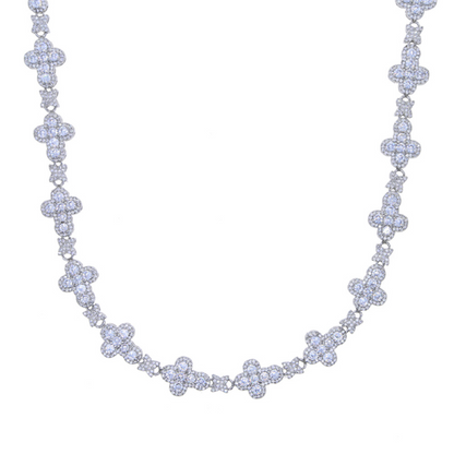 ICERIME 13mm Diamond Cross Necklace
